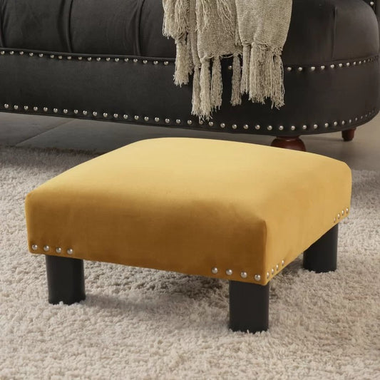 Foot Stool: 16'' Wide Square Footstool Ottoman