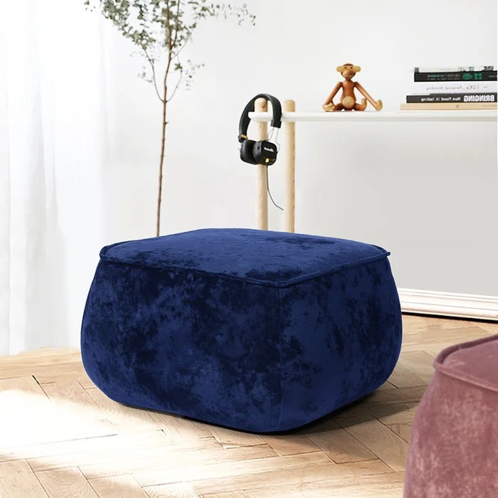 Foot Stool: 23.6'' Wide Velvet Square Cocktail Ottoman