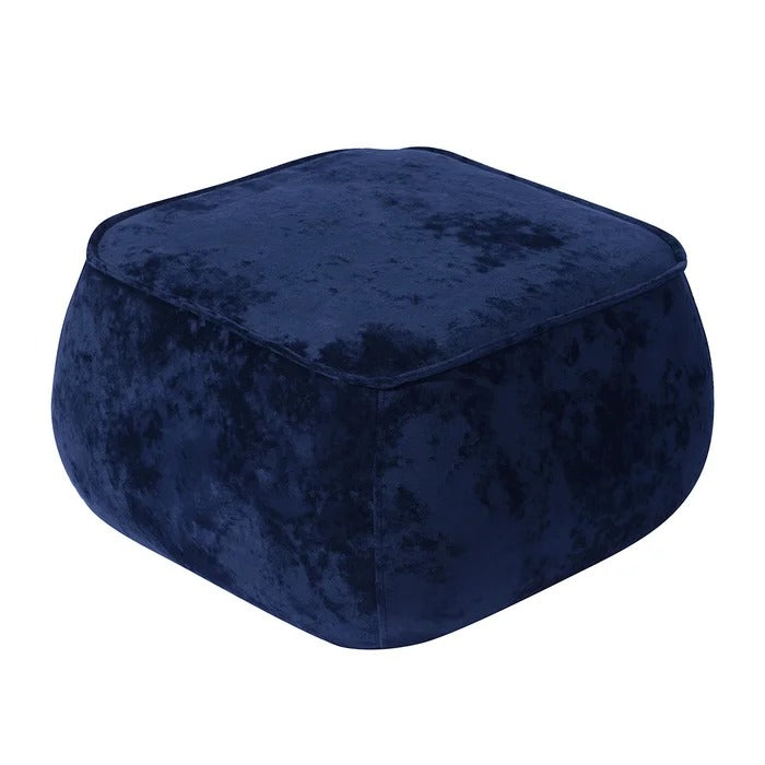 Foot Stool: 23.6'' Wide Velvet Square Cocktail Ottoman