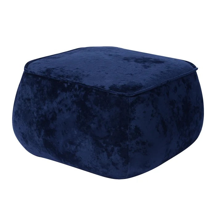 Foot Stool: 23.6'' Wide Velvet Square Cocktail Ottoman