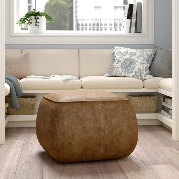 Foot Stool: 23.6'' Wide Velvet Square Cocktail Ottoman