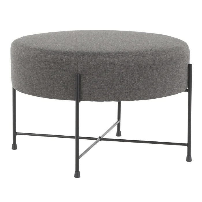 Foot Stool: 23'' Wide Round Standard Ottoman