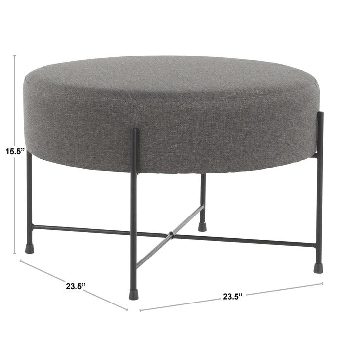 Foot Stool: 23'' Wide Round Standard Ottoman