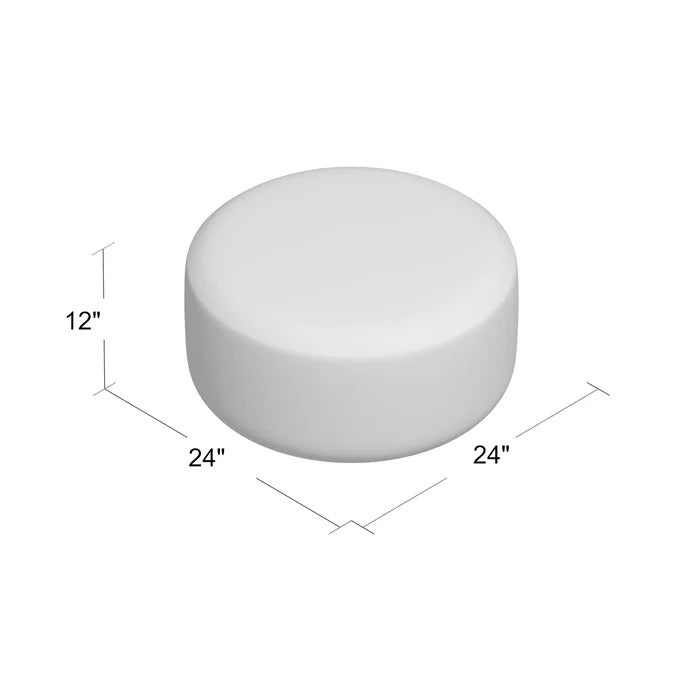 Foot Stool: 24'' Wide Round Cocktail Ottoman