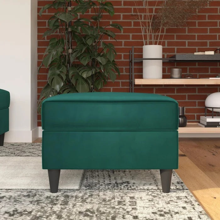 Foot Stool: 24'' Wide Square Storage Ottoman with Storage