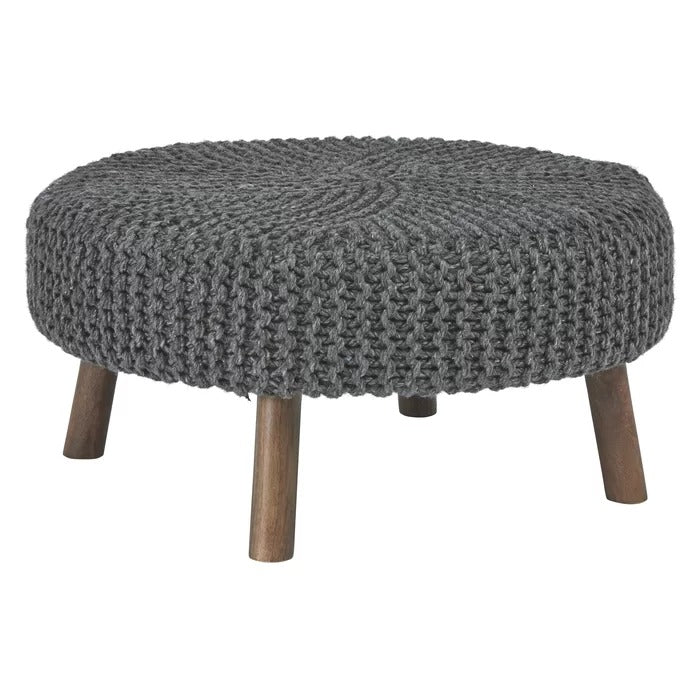 Foot Stool: 30'' Wide Round Cocktail Ottoman