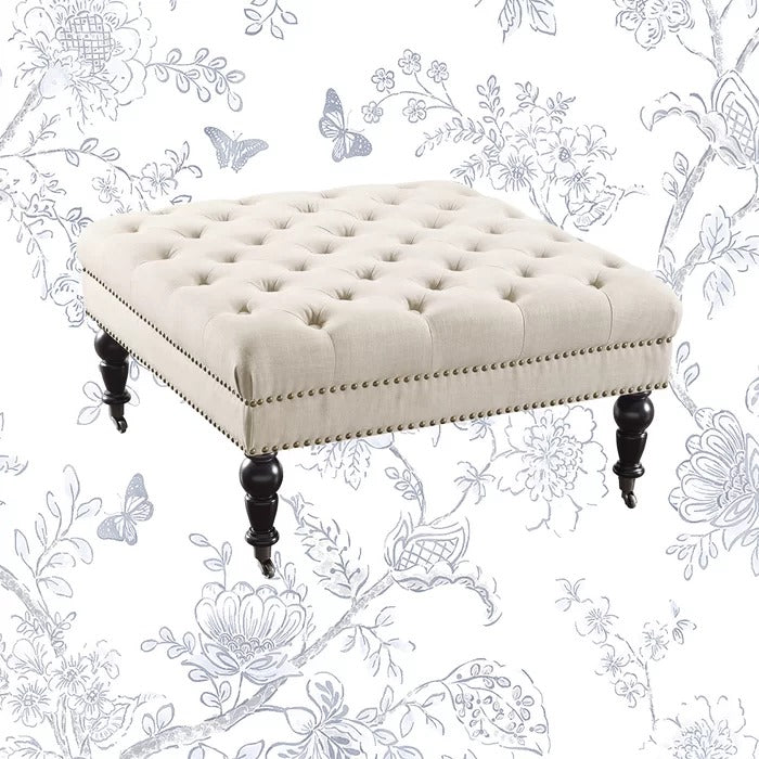 Foot Stool: 334.63'' Wide Tufted Square Cocktail Ottoman