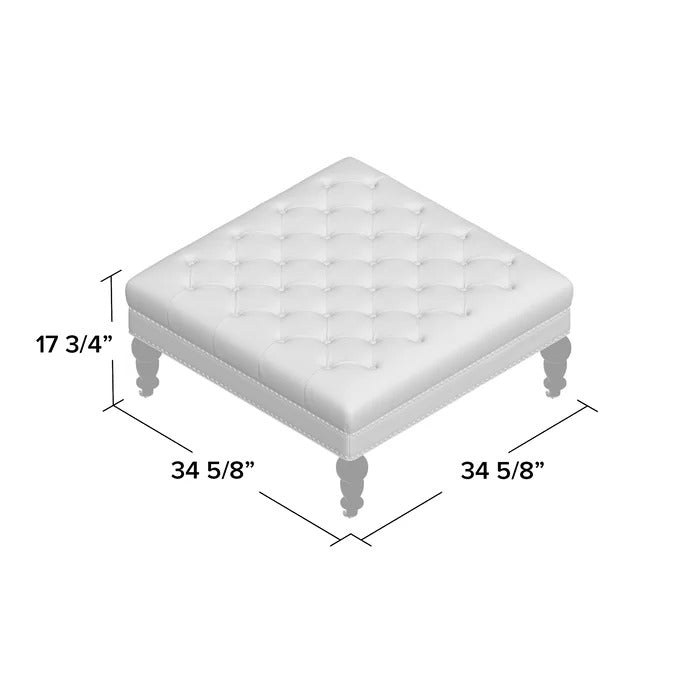 Foot Stool: 334.63'' Wide Tufted Square Cocktail Ottoman