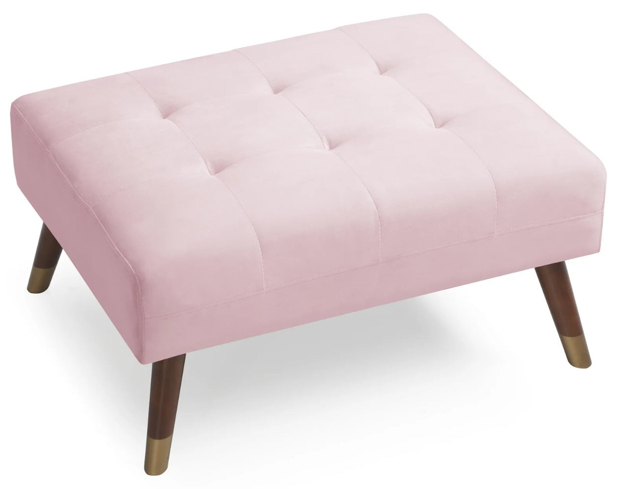 Foot Stool: 36'' Wide Velvet Tufted Rectangle Standard Ottoman
