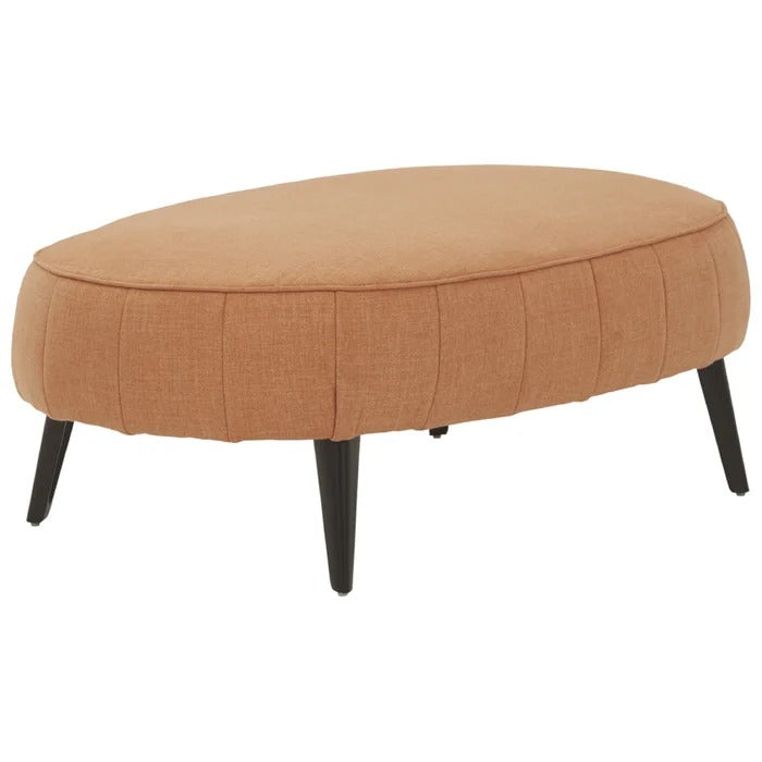 Foot Stool: 41'' Wide Velvet Oval Cocktail Ottoman