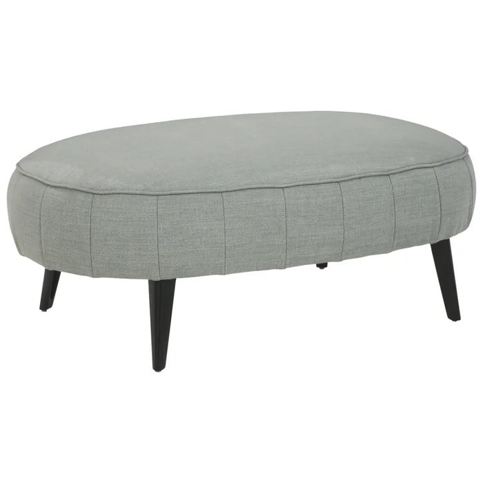 Foot Stool: 41'' Wide Velvet Oval Cocktail Ottoman