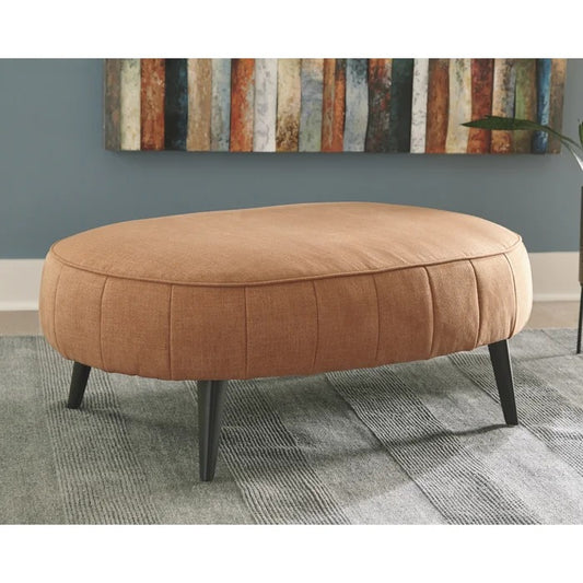 Foot Stool: 41'' Wide Velvet Oval Cocktail Ottoman