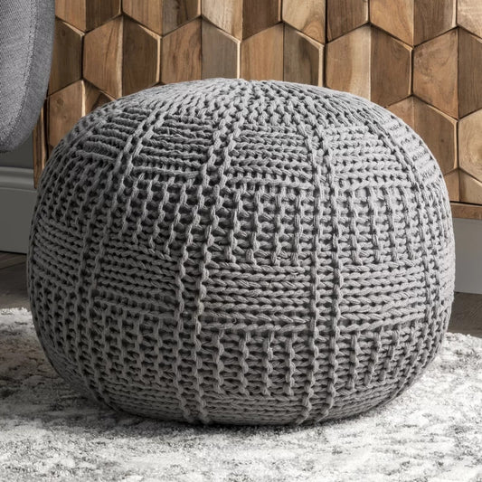 Foot Stool : Round Pouf Ottoman