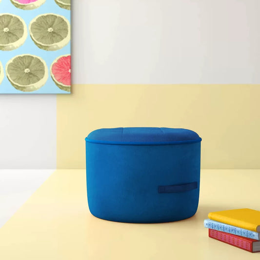 Foot Stool : Velvet Tufted Round Pouf Ottoman