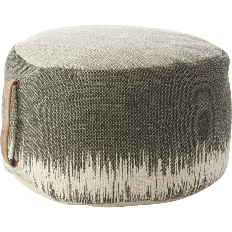 Foot Stool : Round Abstract Pouf Ottoman