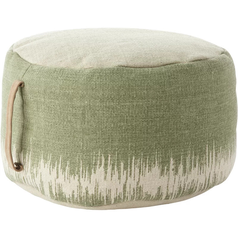 Foot Stool : Round Abstract Pouf Ottoman