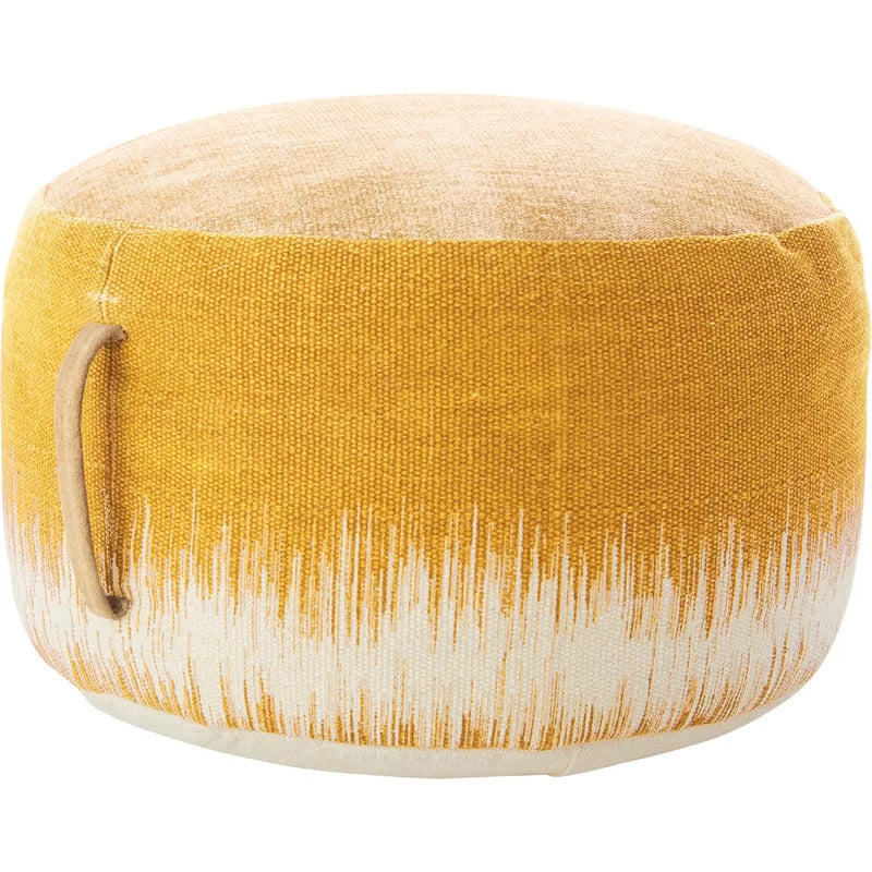 Foot Stool : Round Abstract Pouf Ottoman