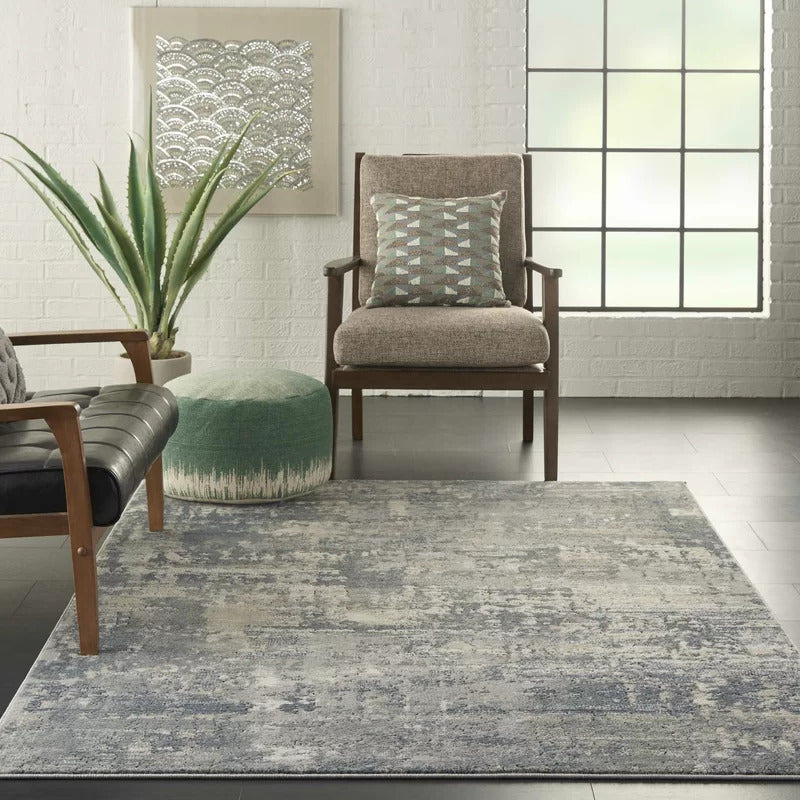 Foot Stool : Round Abstract Pouf Ottoman