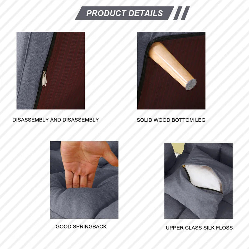 Futon: 68.5'' Wide Back Sofa