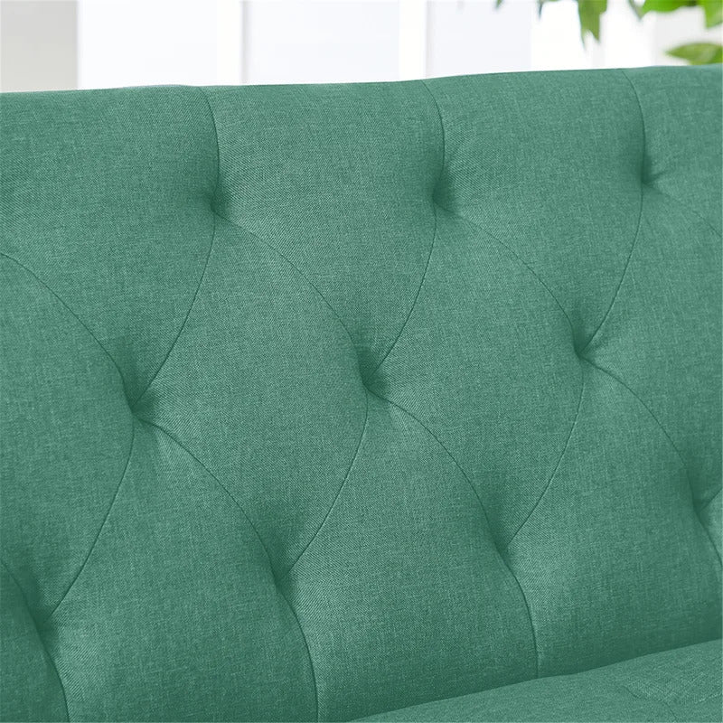 Futon: 72.83'' Wide Tufted Back Convertible Sofa