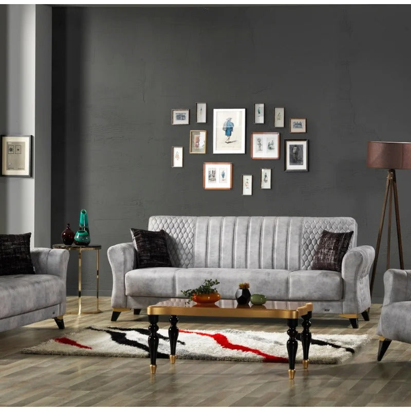 Futon: 90'' Flared Arm Sleeper Sofa