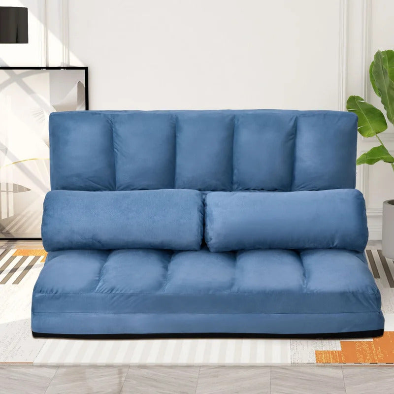 Futon: 44'' Wide Faux Leatherette Convertible Sofa-3