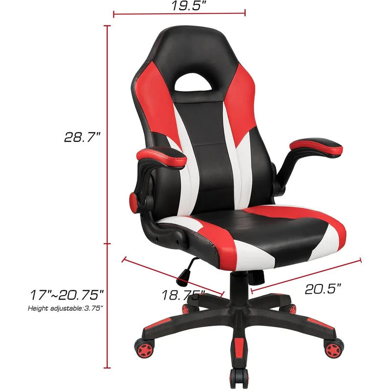 Gaming Chair: Faux Leatherette PC & Racing Game Chair