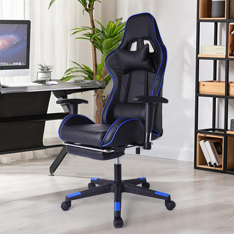 Gaming Chair: PC & Racing Game Chair with Footrest