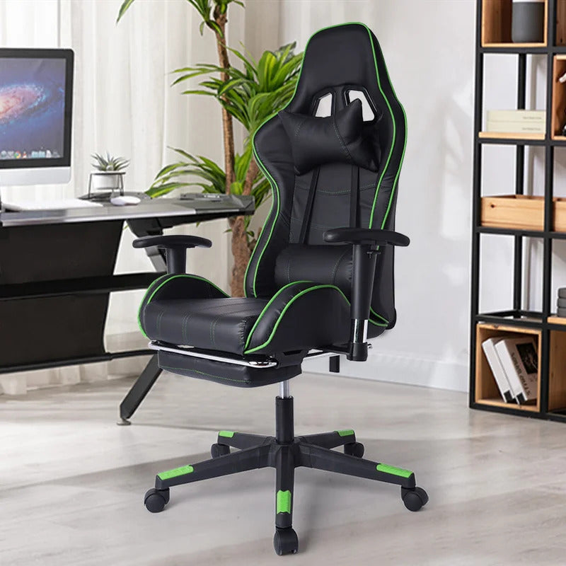 Gaming Chair: PC & Racing Game Chair with Footrest