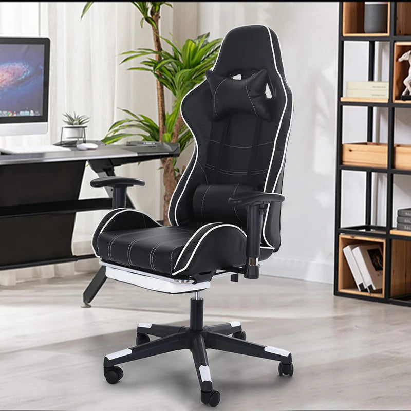Gaming Chair: PC & Racing Game Chair with Footrest