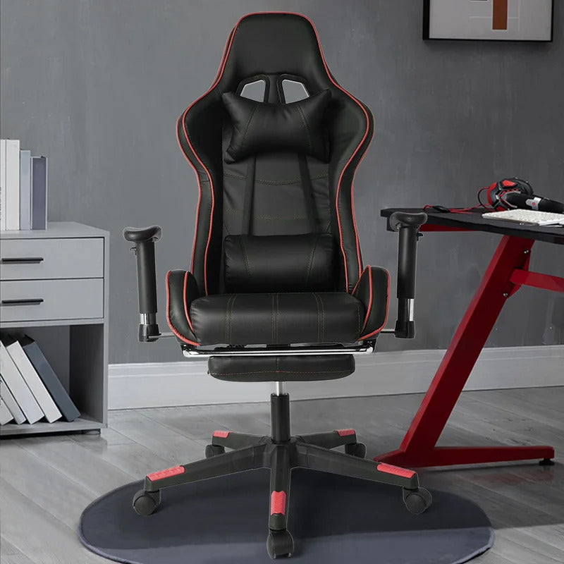 Gaming Chair: PC & Racing Game Chair with Footrest