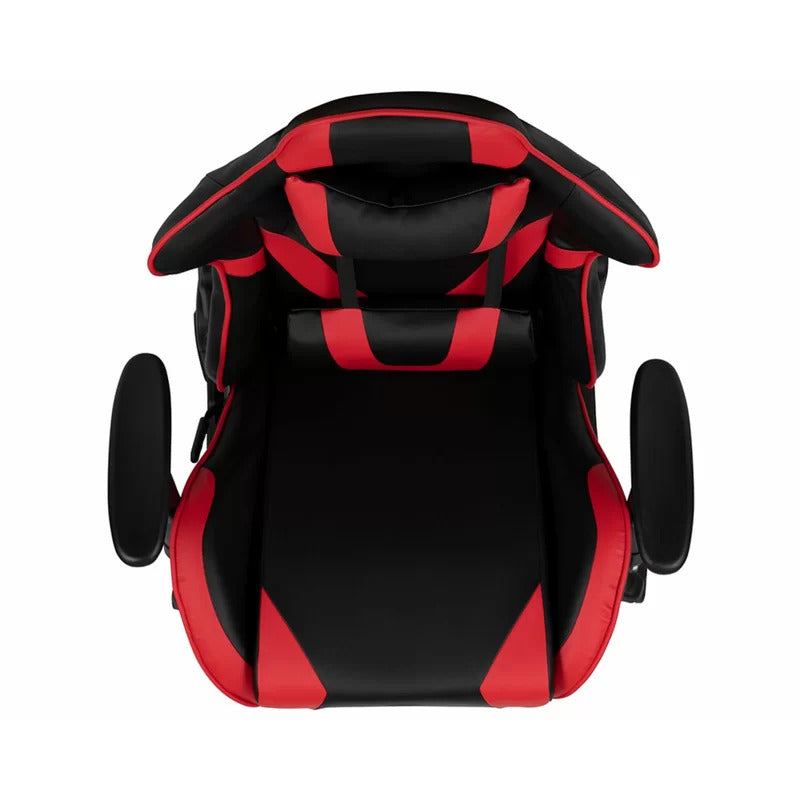 Gaming Chair: Red+Black Adjustable Reclining PC & Racing Game Chair