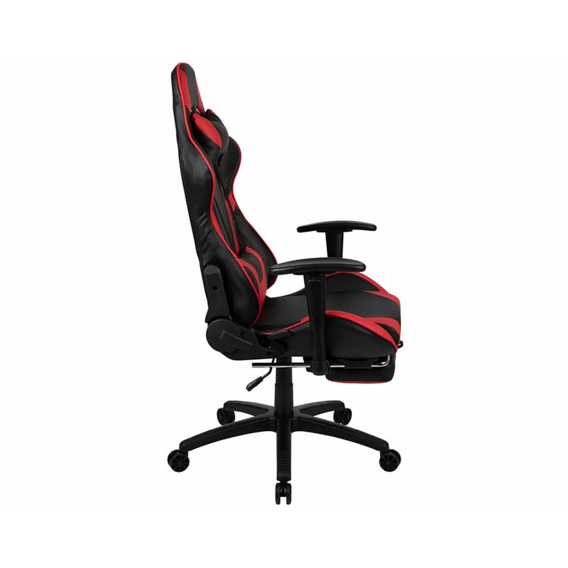 Gaming Chair: Red+Black Adjustable Reclining PC & Racing Game Chair