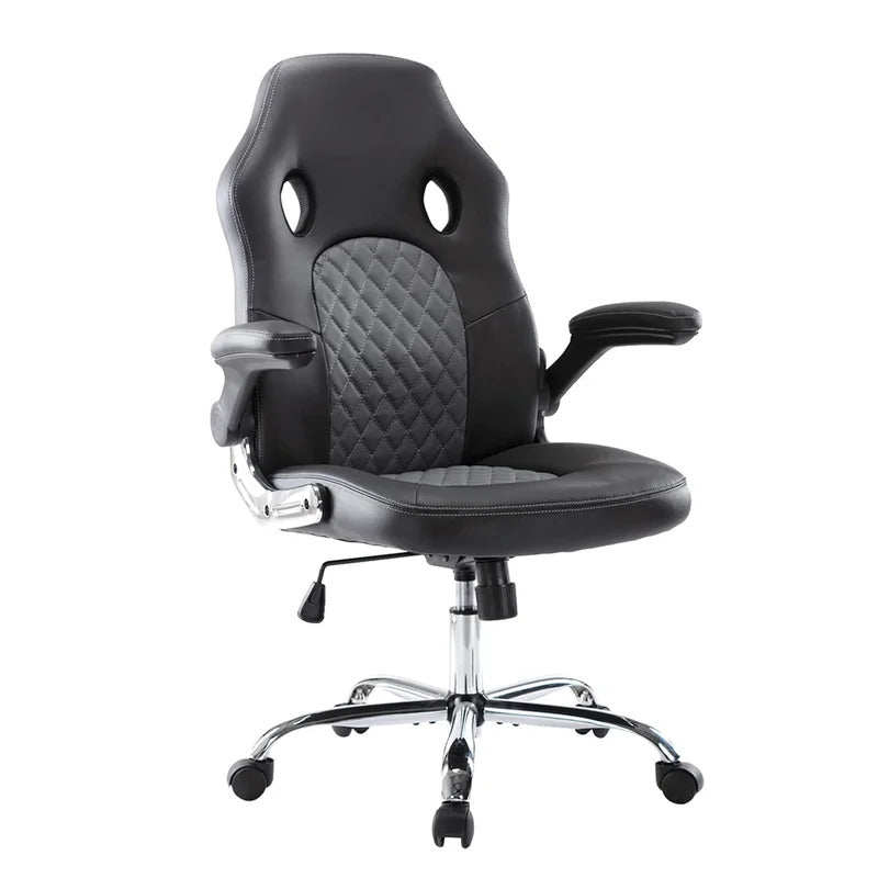Gaming Chair: Stylish Adjustable Leatherette Swiveling PC & Racing Game Chair