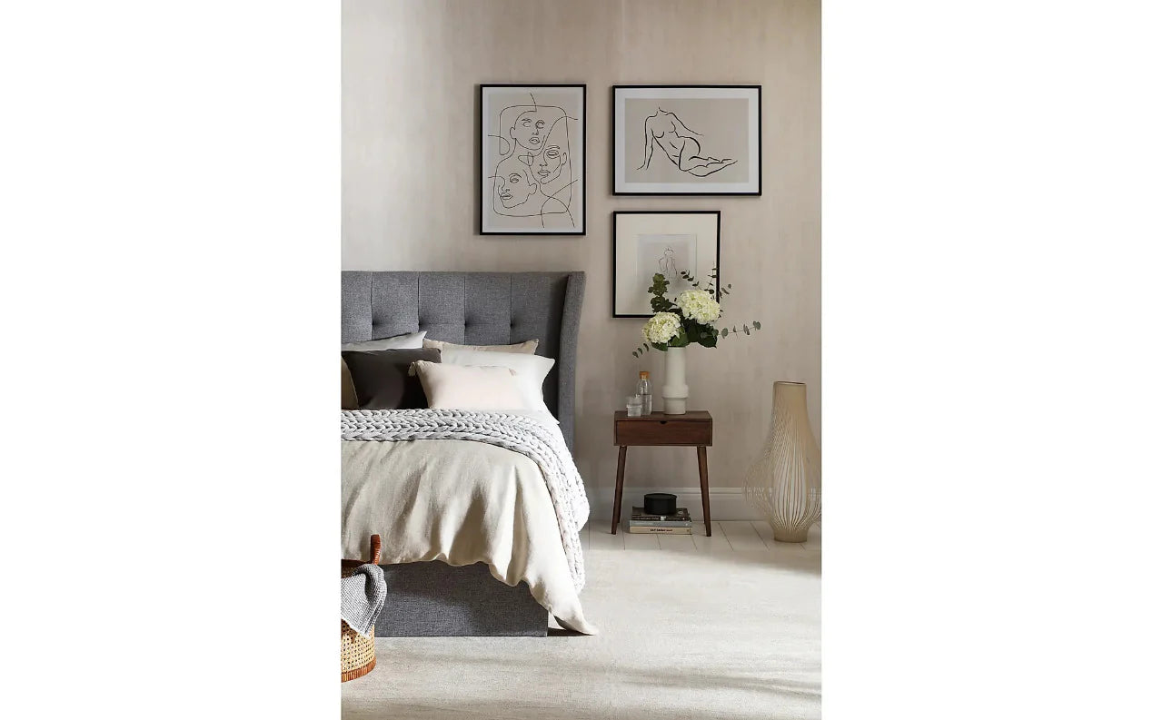 Double Bed: Kenle Fabric Double Hydraulic Bed