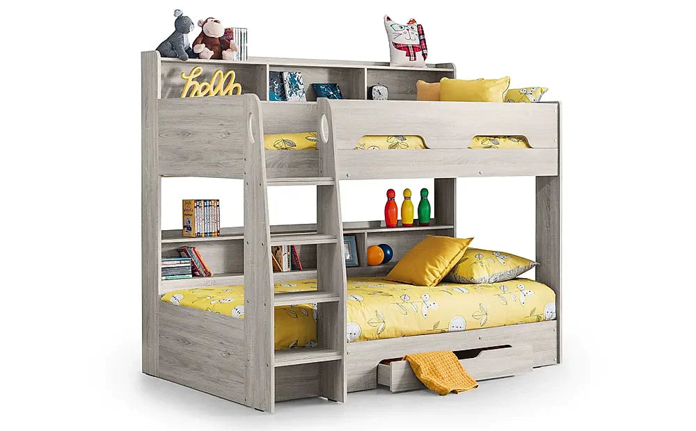 Bunk Bed: Midsleeper Bunk Bed with Storage Single Bed