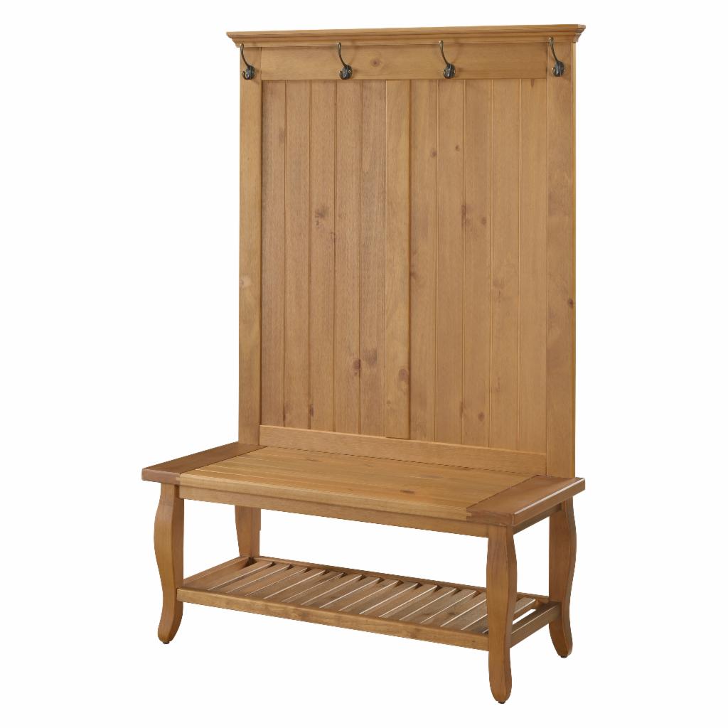 Hall Trees: Antique Pine Hall Tree