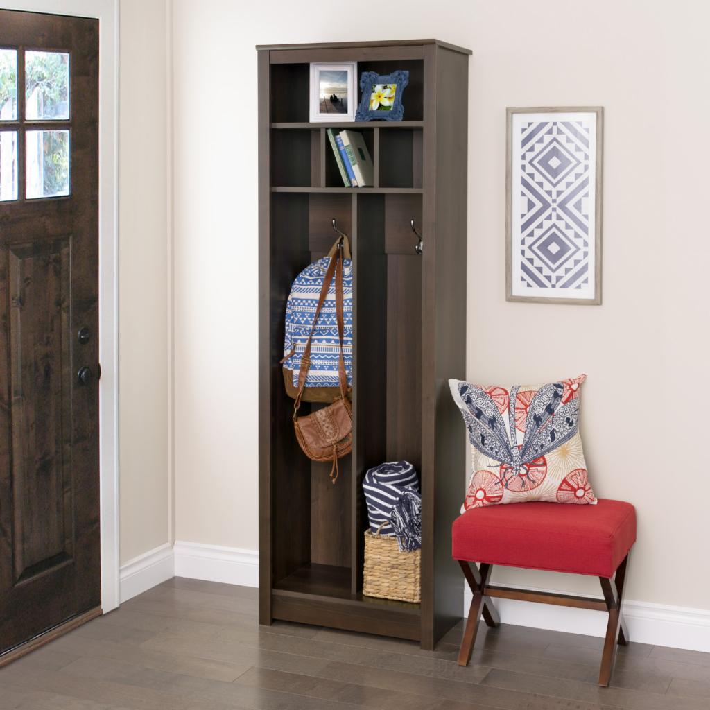 Hall Trees: Espresso Entryway Organizer