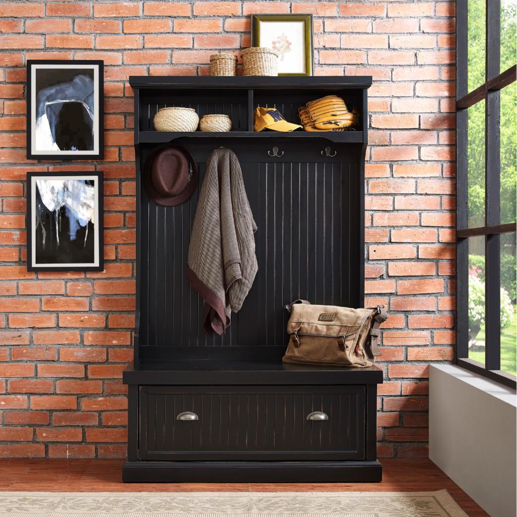 Hall Trees: Solid Wood Hall Tree