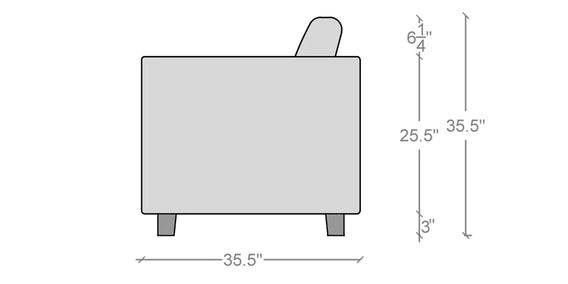 3 Seater Sofa Set:- Fabric Sofa Set