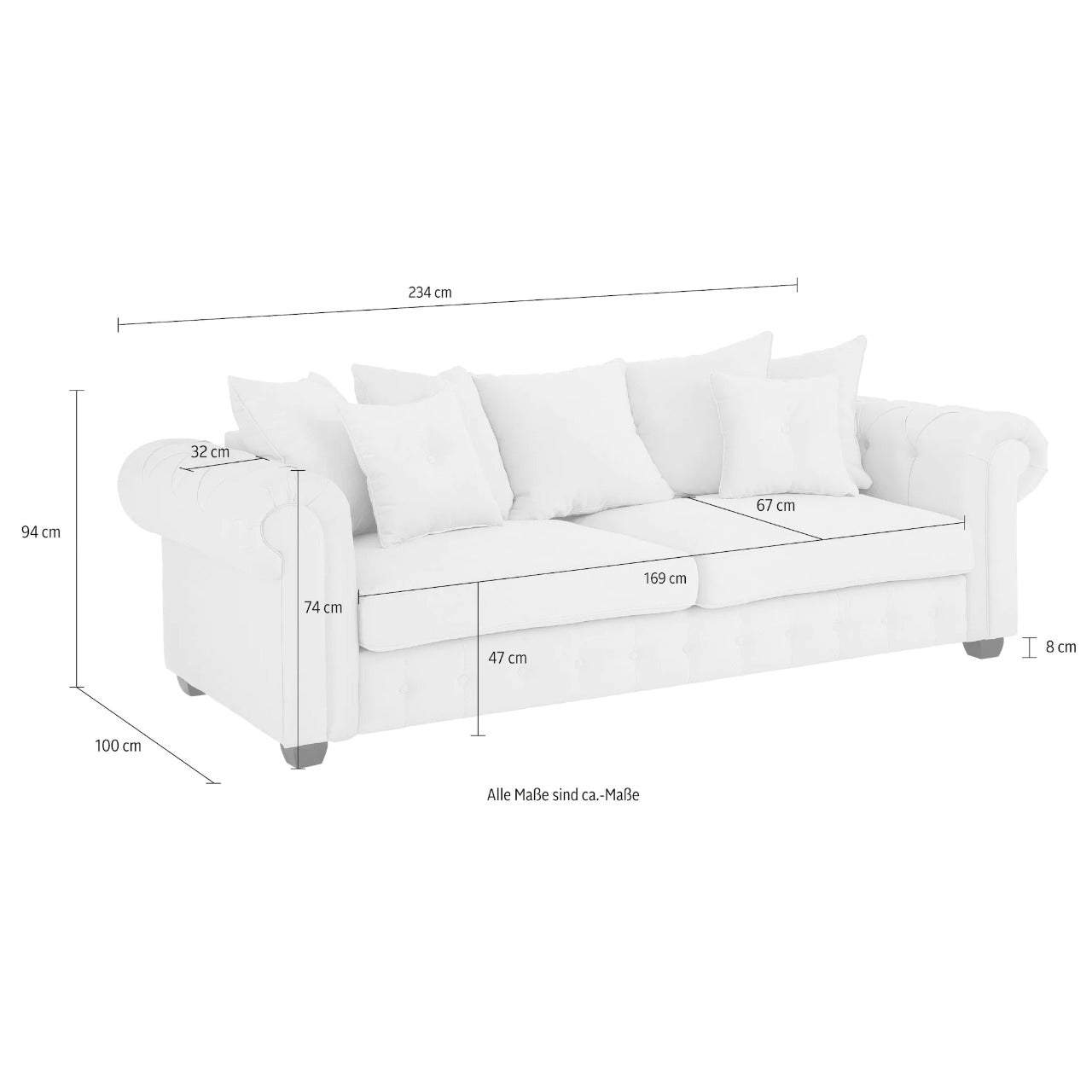 3 Seater Sofa Set:- Holly Leatherette Sofa Set (Dark Brown)