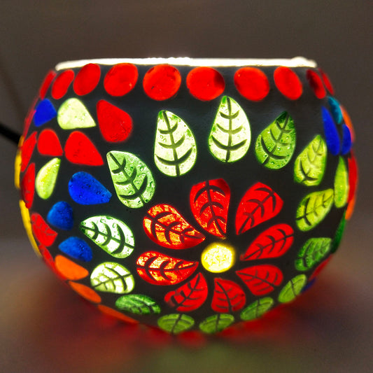 Home Decor : Small Mosaic Glass Lamp
