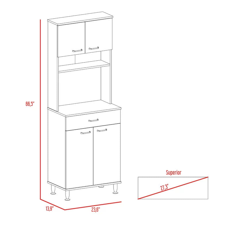 Hutch Cabinets : 67" Kitchen Pantry/Microwave Stands