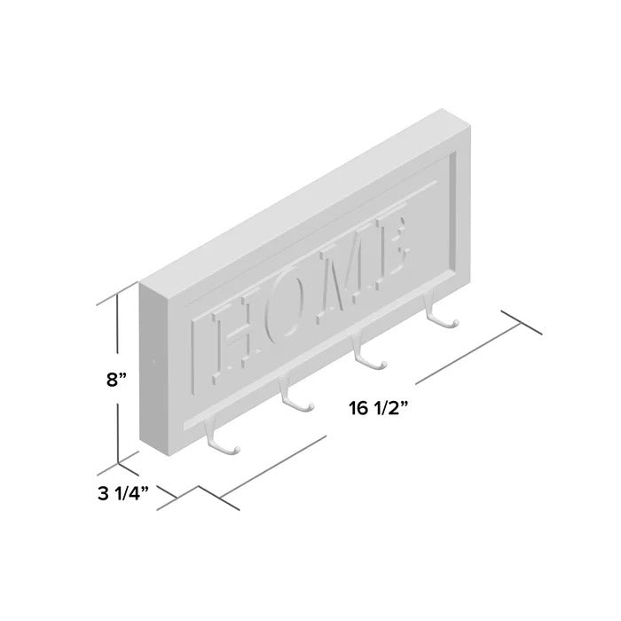 Key Holder: 16.5" x 8" x 3.25" Home Holder Key Hook