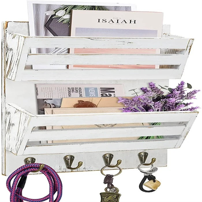 Key Holder: Wall Key Organizer With Mail Storage