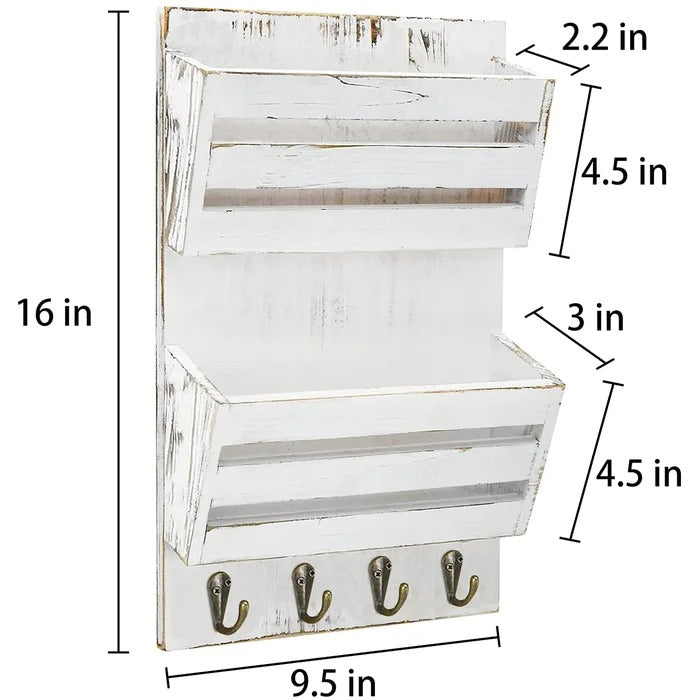 Key Holder: Wall Key Organizer With Mail Storage