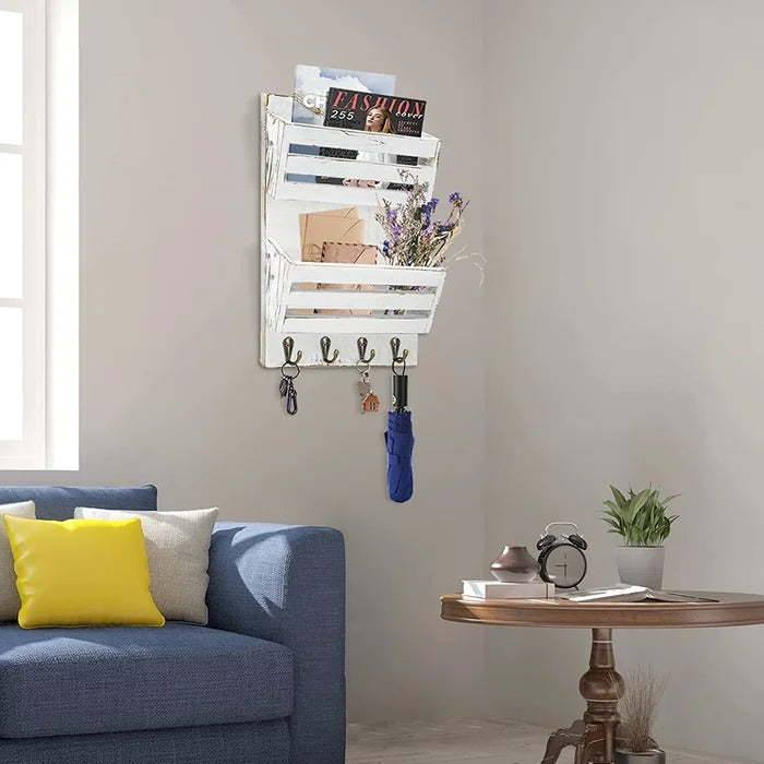 Key Holder: Wall Key Organizer With Mail Storage