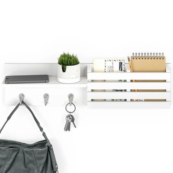 Key Holder: Wall Key Organizer with Mail Storage