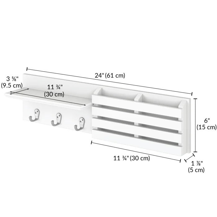 Key Holder: Wall Key Organizer with Mail Storage