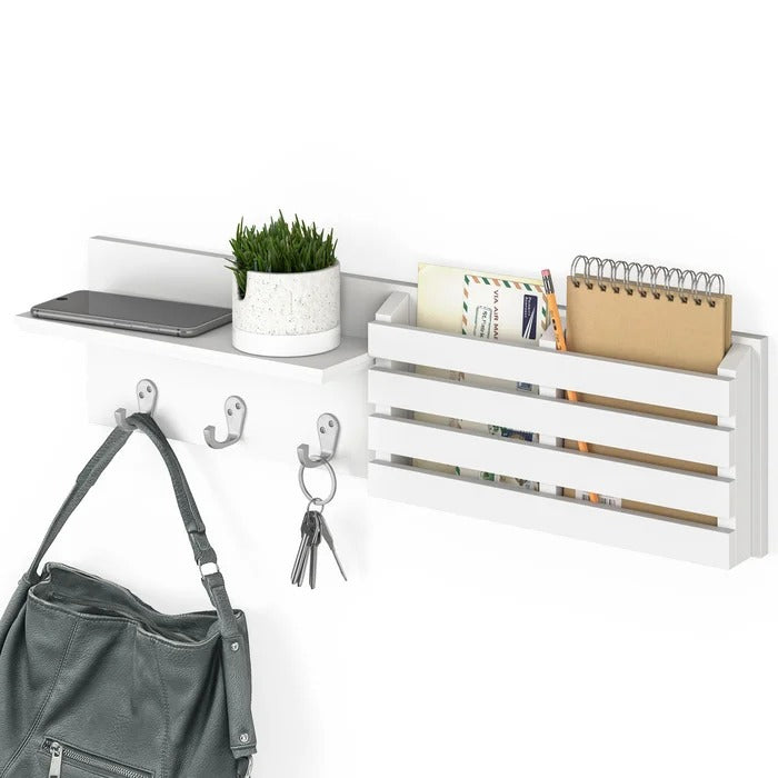 Key Holder: Wall Key Organizer with Mail Storage